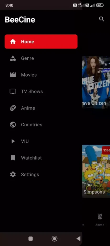Beecine app preview